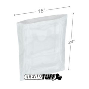 International PB11824 Flat Poly Bags  18 X 24 1.25 Mil