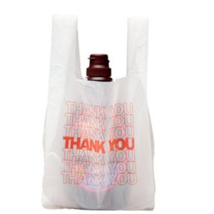 International MB-T-15TK Thank You Shopping Bags 0.65 Mil  6 X 4 X 15