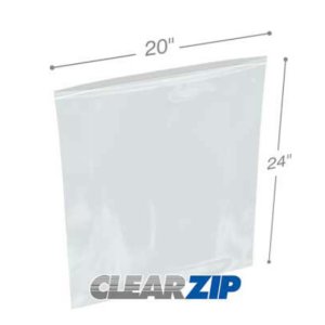 International CZ42024 Clearzip Lock Top Bags  20 X 24 4 Mil Clearzip L