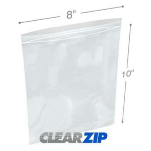 International CZ60810 Clearzip Lock Top Bags  8 X 10 6 Mil