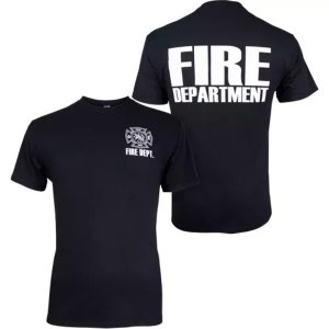 Fox 64-615 XXXL Fire Department Logo T-shirt Black - 3xl