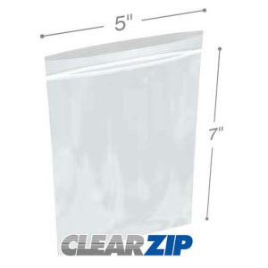 International CZ1250507 Clearzip Lock Top Bags  5 X 7 1.25 Mil