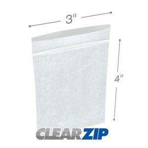 International CZPP20304 High Clarity Zipper Locking Polypropylene Bags