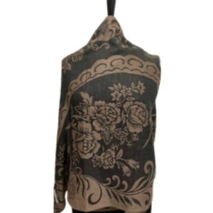 In IN131 Pattern Pashmina Black