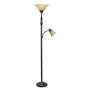 All LF2003-RBA Elegant Designs 2 Light Mother Daughter Floor Lamp With