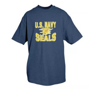 Fox 64-45 S Us Navy Seals T-shirt Navy Blue Small