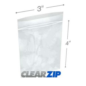 International CZ40304 Clearzip Lock Top Bags  3 X 4 4 Mil