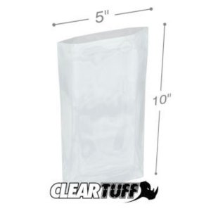 International PB10510 Flat Poly Bags  5 X 10 1.25 Mil