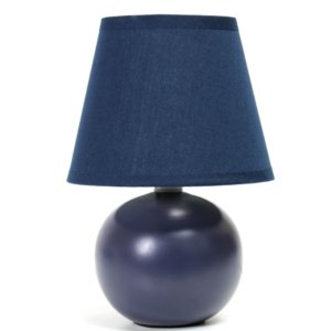 All LT2008-BLU Simple Designs  Mini Ceramic Globe Table Lamp