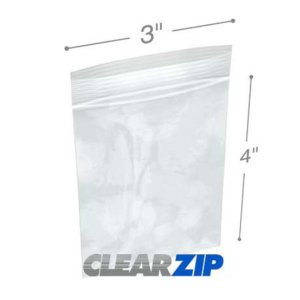 International CZ20304 Clearzip Lock Top Bags  3 X 4 2 Mil