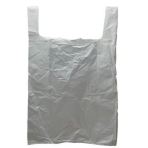 International MB-T-28HD White T-shirt Bags 0.65 Mil  18 X 8 X 28