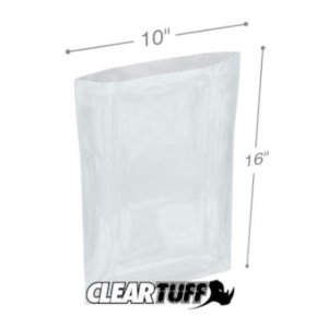 International PB11016 Flat Poly Bags  10 X 16 1.25 Mil