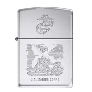 Fox 86-232 Zippo Marines Brush Chrome