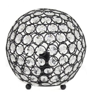 All LT1026-RBZ Elegant Designs Elipse 8 Inch Crystal Ball Sequin Table