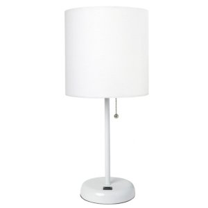 All LT2044-WOW Limelights White Stick Lamp With Usb Charging Port And 