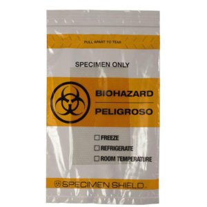 International CZSB09-BP Absorbent Specimen Shield Biohazard Bags  6 X 