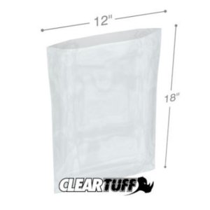 International PBM1218 Flat Poly Bags  12 X 18 1.5 Mil