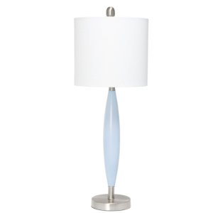 All LHT-5036-BL Lalia Home Stylus Table Lamp With White Fabric Shade, 