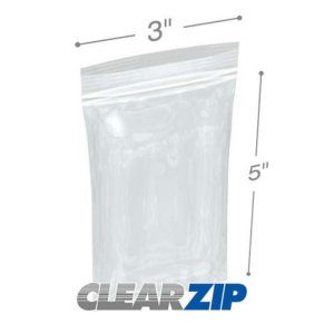 International CZD40305 Double Track Zip Bags  3 X 5 4 Mil