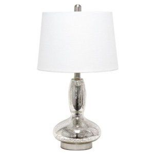 All LHT-5001-MR Lalia Home Glass Dollop Table Lamp With White Fabric S