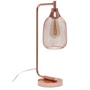 All LHD-2000-RG Lalia Home Industrial Mesh Desk Lamp, Rose Gold