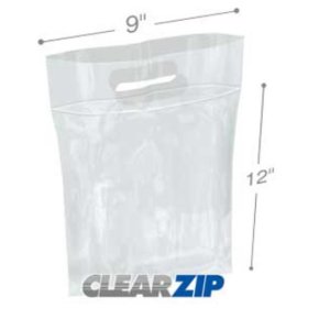 International CZD0912 Zipper Locking Handle Bags  9 X 12 3 Mil