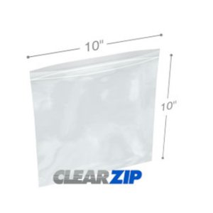 International CZ41010 Clearzip Lock Top Bags  10 X 10 4 Mil