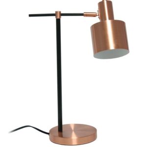 All LHT-4001-RG Lalia Home Mid Century Modern Metal Table Lamp, Rose G