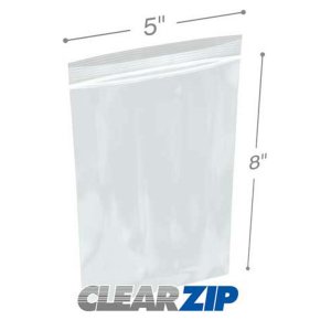 International CZ1250508 Clearzip Lock Top Bags  5 X 8 1.25 Mil