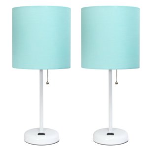 All LC2001-AOW-2PK Limelights White Stick Lamp With Charging Outlet An