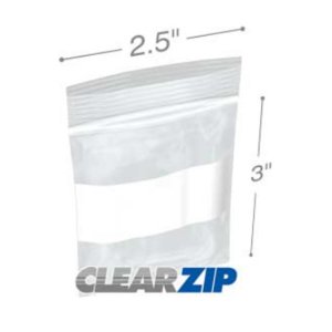 International CZW40253 Clearzip White-block  2 12 X 3 .004