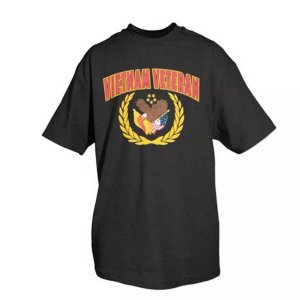 Fox 64-465 L Vietnam Vet T-shirt- Black Large