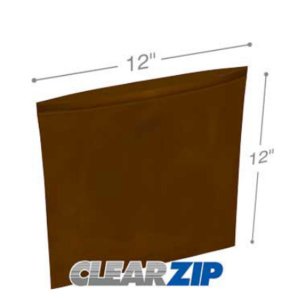 International CZA31212 Amberclearzip Lock Top Zip Bags  3 Mil 12 X 12