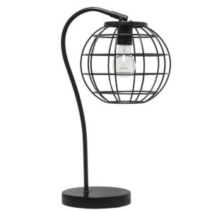 All LHT-5061-BK Lalia Home Arched Metal Cage Table Lamp, Black