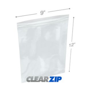 International CZ20912 Clearzip Lock Top Bags  9 X 12 2 Mil