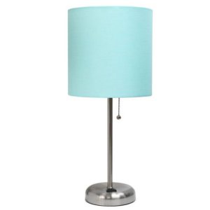 All LT2024-AQU Limelights Stick Lamp With Charging Outlet And Fabric S