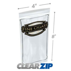 International CZG20408 Zipper Lock Cigar Bags  4 X 8 2 Mil