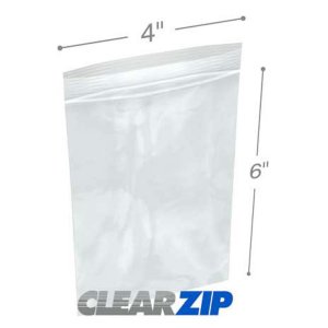 International CZ60406 Clearzip Lock Top Bags  4 X 6 6 Mil