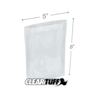 International PB10508 Flat Poly Bags  5 X 8 1.25 Mil