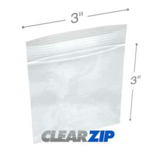 International CZ20303 Clearzip Lock Top Bags  3 X 3 2 Mil