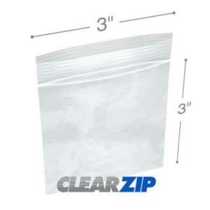 International CZ40303 Clearzip Lock Top Bags  3 X 3 4 Mil