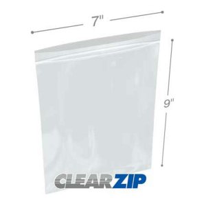 International CZ20709 Clearzip Lock Top Bags  7 X 9 2 Mil