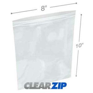 International CZ20810 Clearzip Lock Top Bags  8 X 10 2 Mil