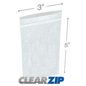 International CZPP20305 High Clarity Zipper Locking Polypropylene Bags