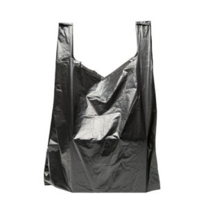 International MB-T-26BLK Black T-shirt Bags 0.65 Mil  15 X 7 X 26