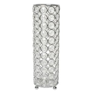 All HG1011-CHR Elegant Designs Elipse Crystal Decorative Flower Vase, 