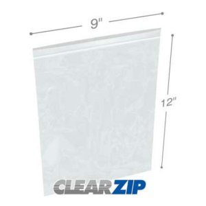 International CZPP20912 High Clarity Zipper Locking Polypropylene Bags