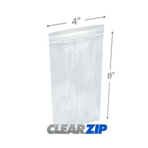 International CZ40408 Clearzip Lock Top Bags  4 X 8 4 Mil