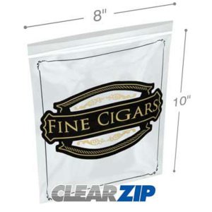 International CZG20810 Zipper Lock Cigar Bags  8 X 10 2 Mil