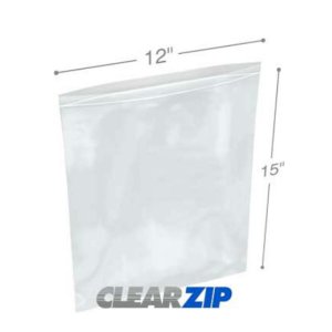 International CZ41215 Clearzip Lock Top Bags  12 X 15 4 Mil